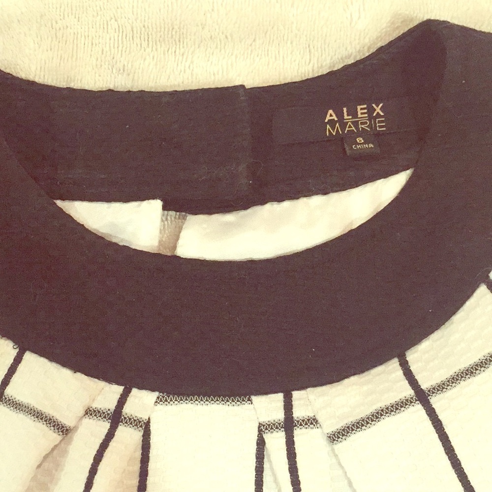 Black and white sleeveless dress